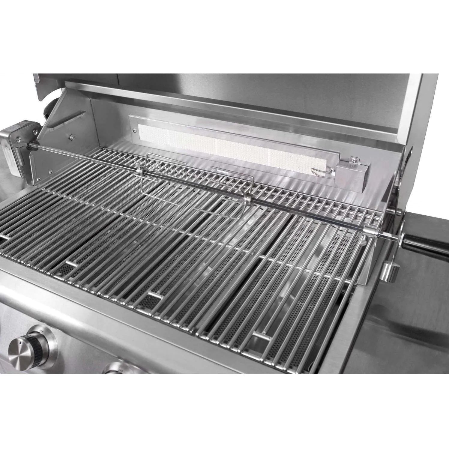 Blaze 5 Burner Gas Grill Rotisserie Kit - Stainless Steel Rotisserie for 40-Inch Grills | Perfect for Backyard BBQs, Outdoor Cooking & Rotisserie Chicken