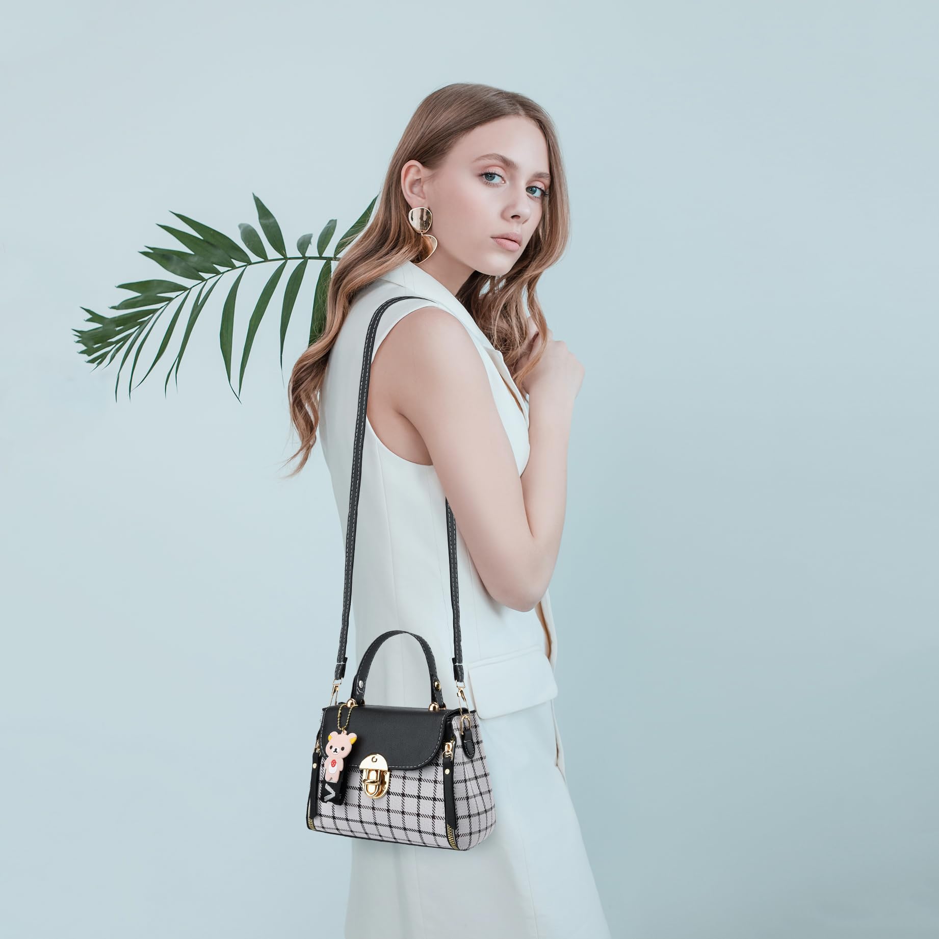 Stylish Xiaoyu Crossbody Bags for Women & Teens - Lightweight Plaid Shoulder Purse & Fashionable Satchel Handbag | Perfect for School, Travel & Everyday Use