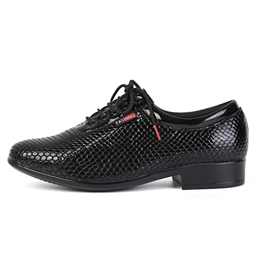 Black Snakeskin(rubber Sole)-1inch Heel