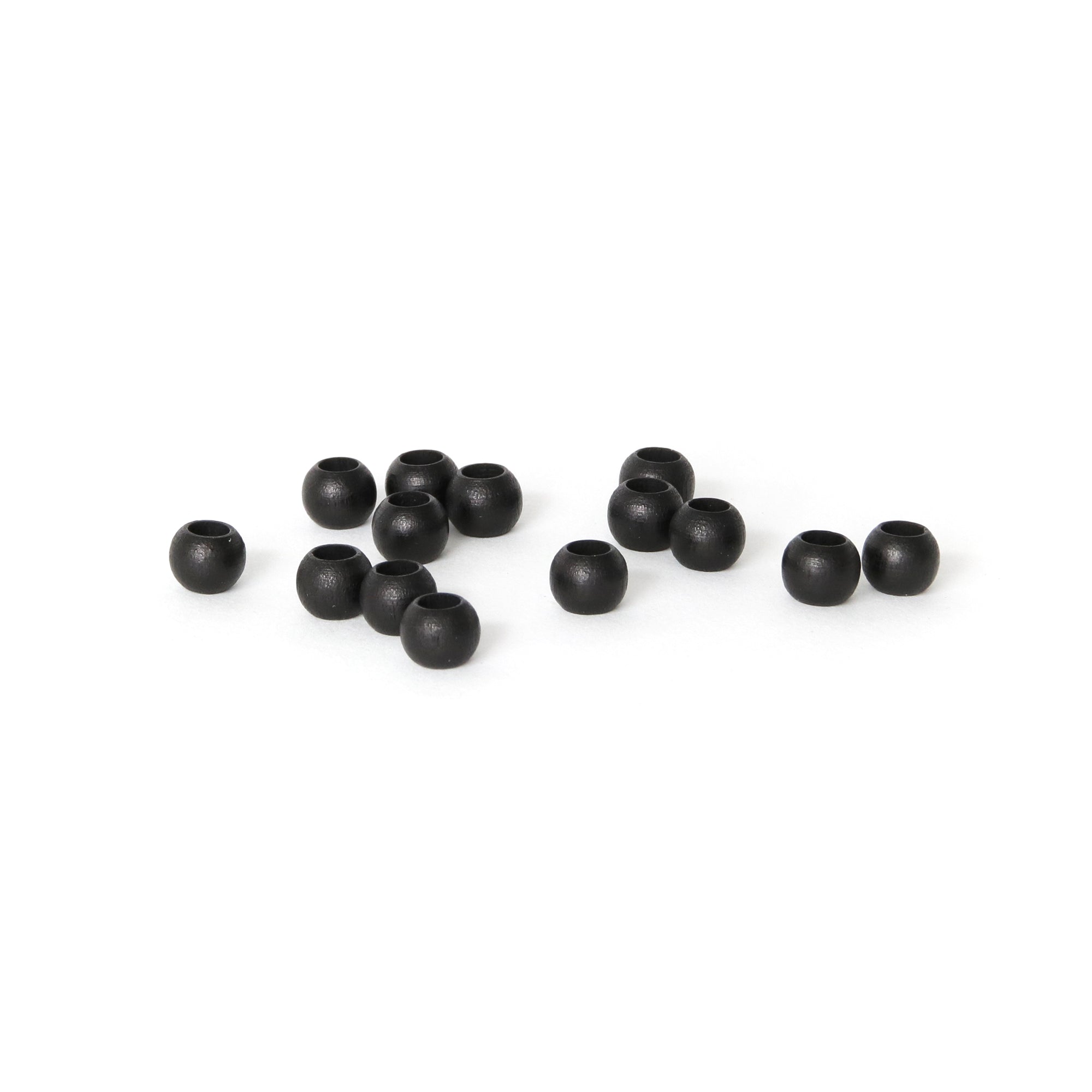 100 Pack Round Large Hole Wooden Beads - Black Natural Wood Craft Beads for DIY Jewelry Making, Bracelets, Necklaces & Home Decor Projects