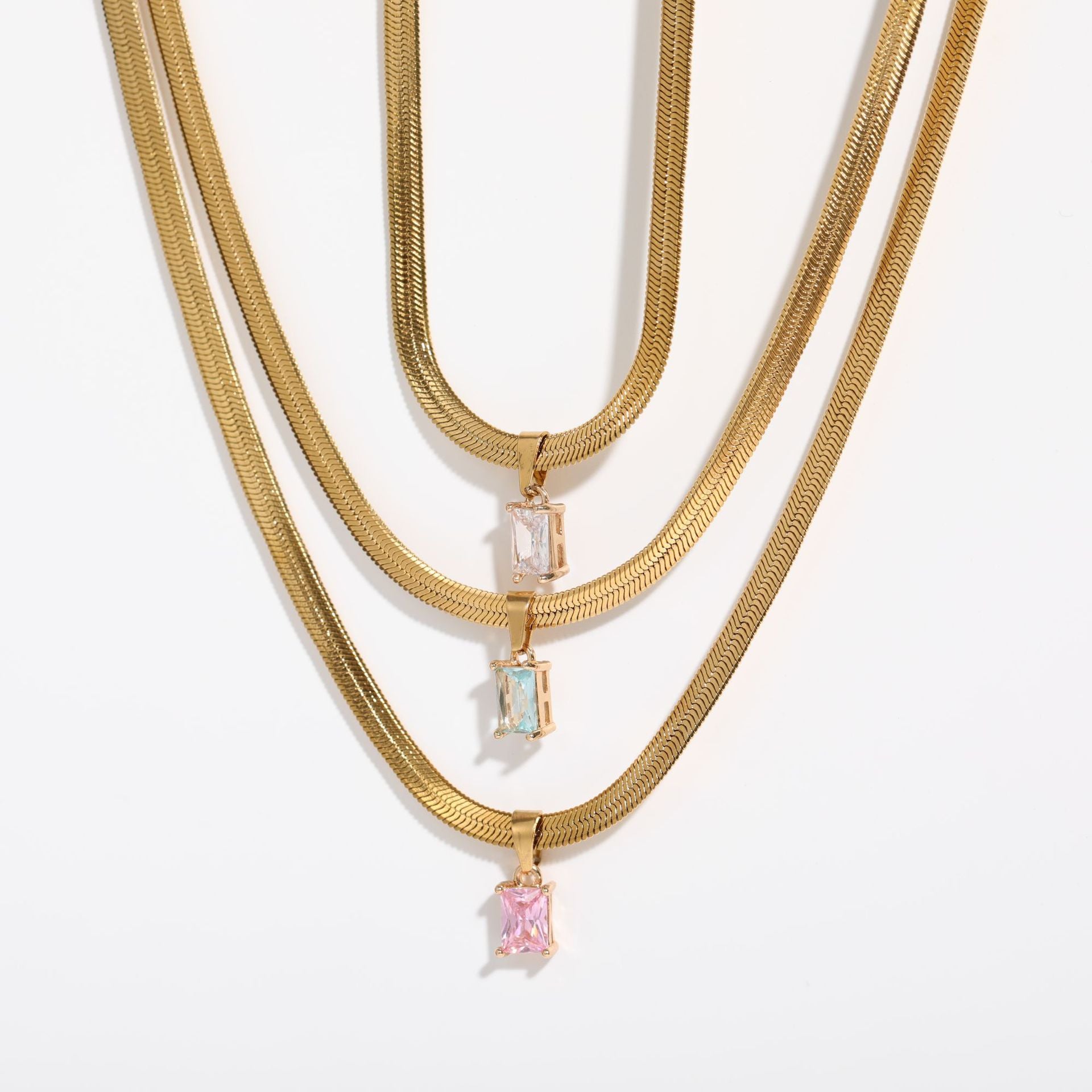 18K Gold Snake Chain Choker Necklace with Elegant Pendant | Dainty Layering Jewelry for Women | Perfect for Date Night, Weddings & Special Occasions