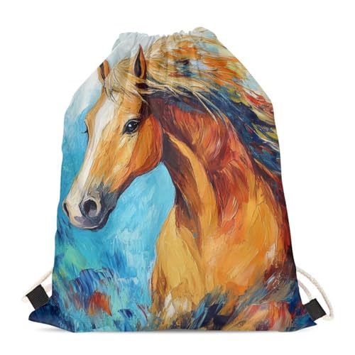 Blue Oil Painting Horse