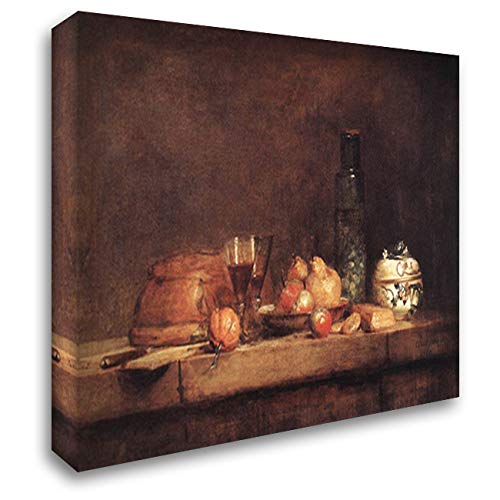 Still Life with Jar of Olives - 24x20 Gallery Wrapped Canvas Art Print by Jean Baptiste Simeon Chardin - Perfect for Living Room, Bedroom & Office Wall Decor