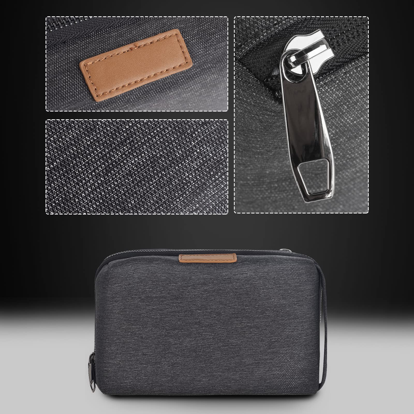 KINGSLONG Large Waterproof Electronic Organizer Travel Case - Portable Travel Pouch for Power Bank, Charger, Cables, Flash Drive, Phone & SD Cards - Perfect for Business Trips, Vacations & Daily Commute