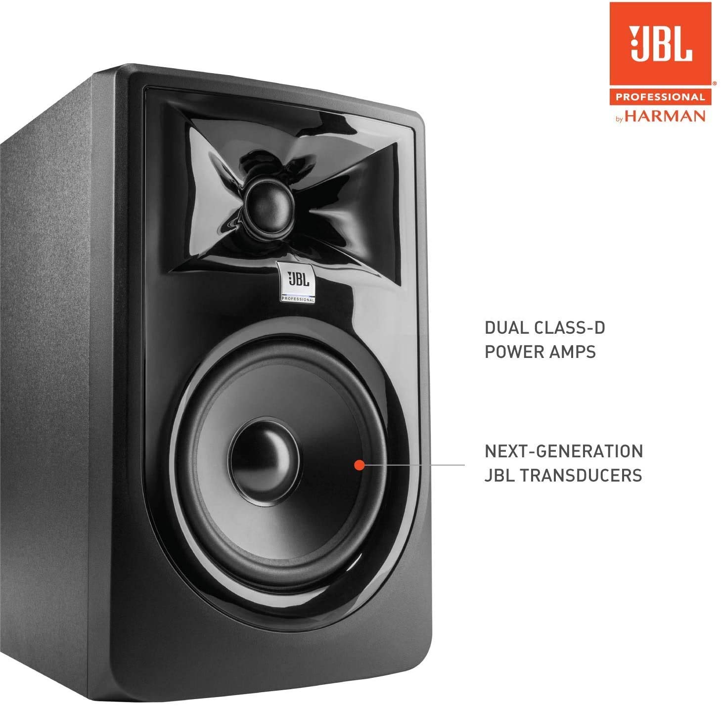 JBL Professional 305P MkII 5-Inch 2-Way Powered Studio Monitor Speakers (Pair, Black) - Active Near Field Monitors for Music Production, Recording Studio, Home Theater & Desktop Computer Hi-Fi Audio