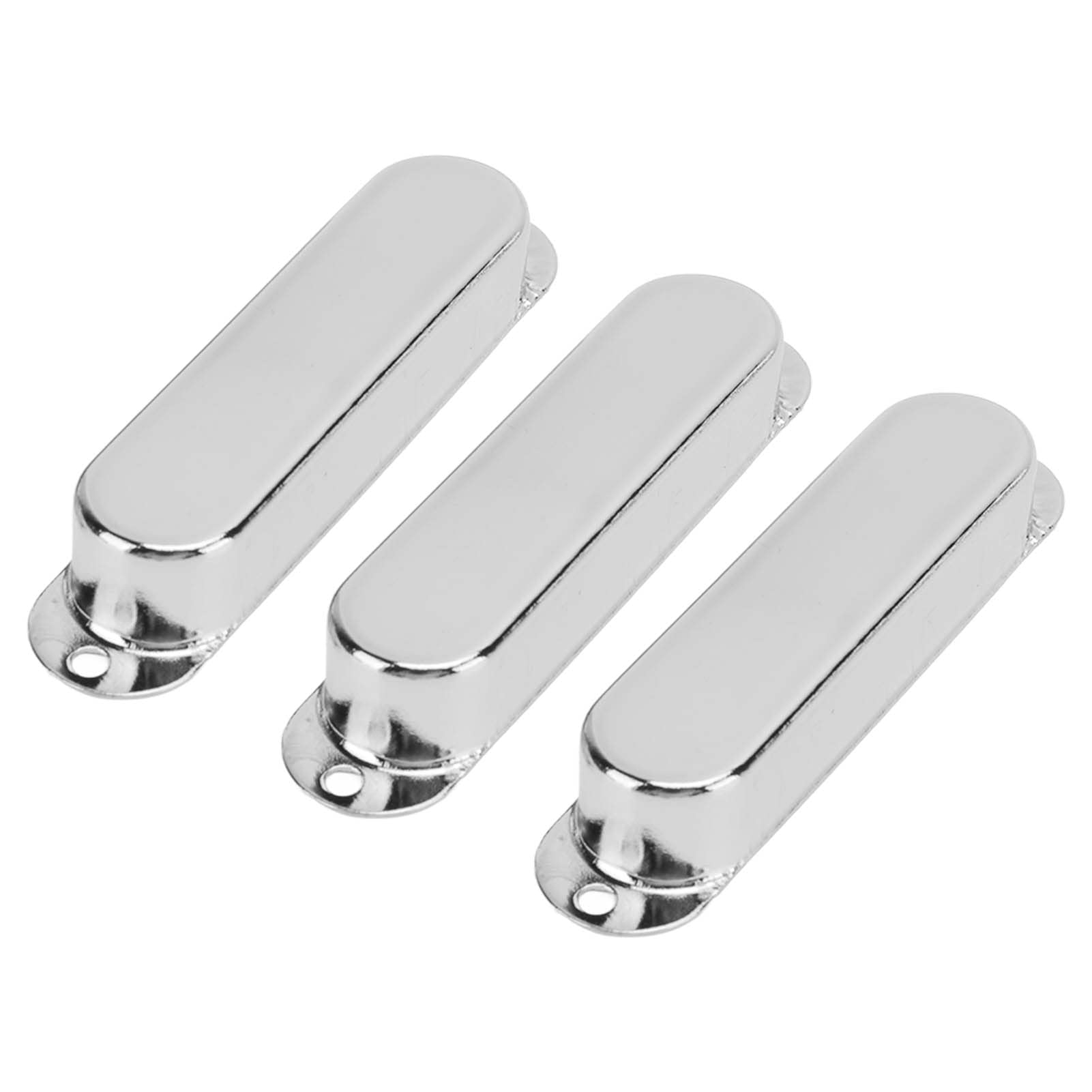 3Pcs Silver Copper Electric Guitar Single Coil Pickup Covers - Durable Metal Guitar Accessories for Enhanced Tone & Protection - Perfect for Fender Stratocaster, Telecaster & DIY Guitar Upgrades