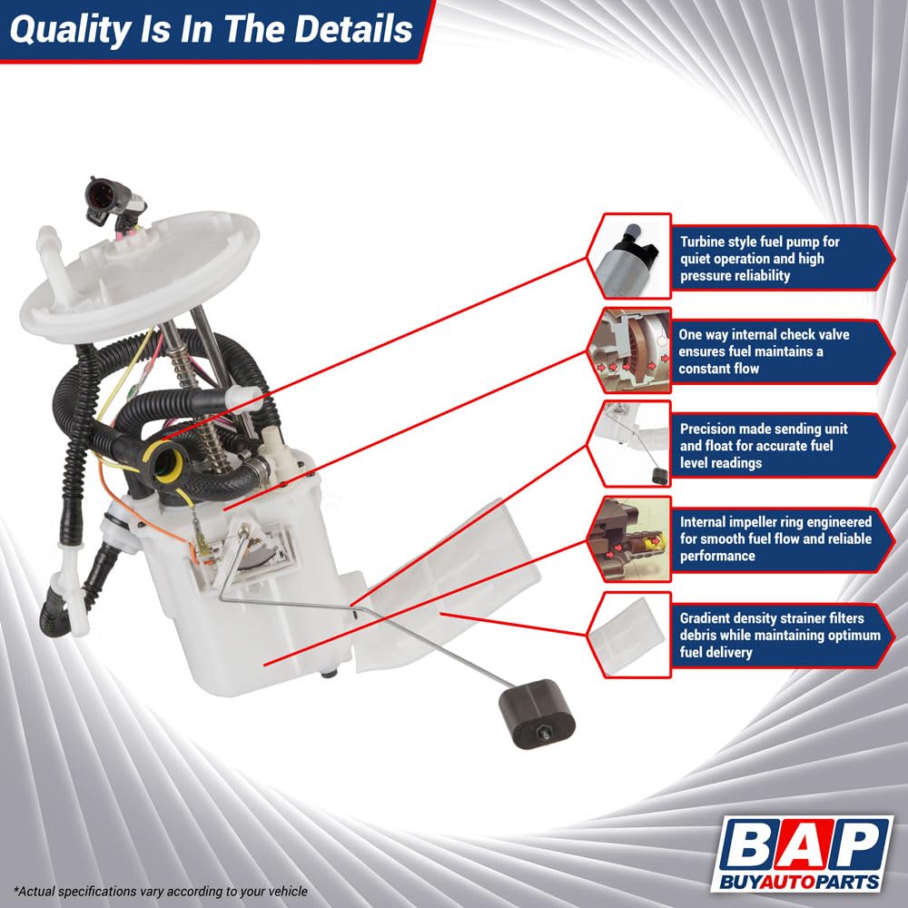 Chrysler 300 Dodge Magnum Charger Challenger Fuel Pump Assembly Replacement 36-01625AN - High Performance Fuel Delivery System for Smooth Engine Operation - Perfect for Highway Driving & Daily Commutes