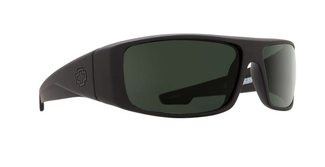 SPY Logan Polarized Sunglasses for Men & Women - Matte Black Frame with Grey Polarized Lenses - UV Protection, Anti-Glare - Perfect for Driving, Fishing & Outdoor Activities