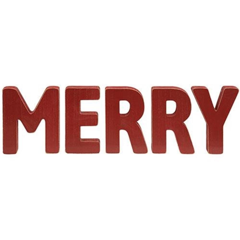 5-Piece MERRY Wooden Letters Set - Rustic Home Decor for Wall, Nursery, Wedding & Party Signage - Perfect for DIY Crafts and Personalized Gifts