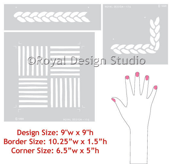 Basketweave Stencil for DIY Crafts - Reusable Painting Template for Walls, Furniture & Fabric Decoration | Perfect for Home Decor, Scrapbooking & Art Projects