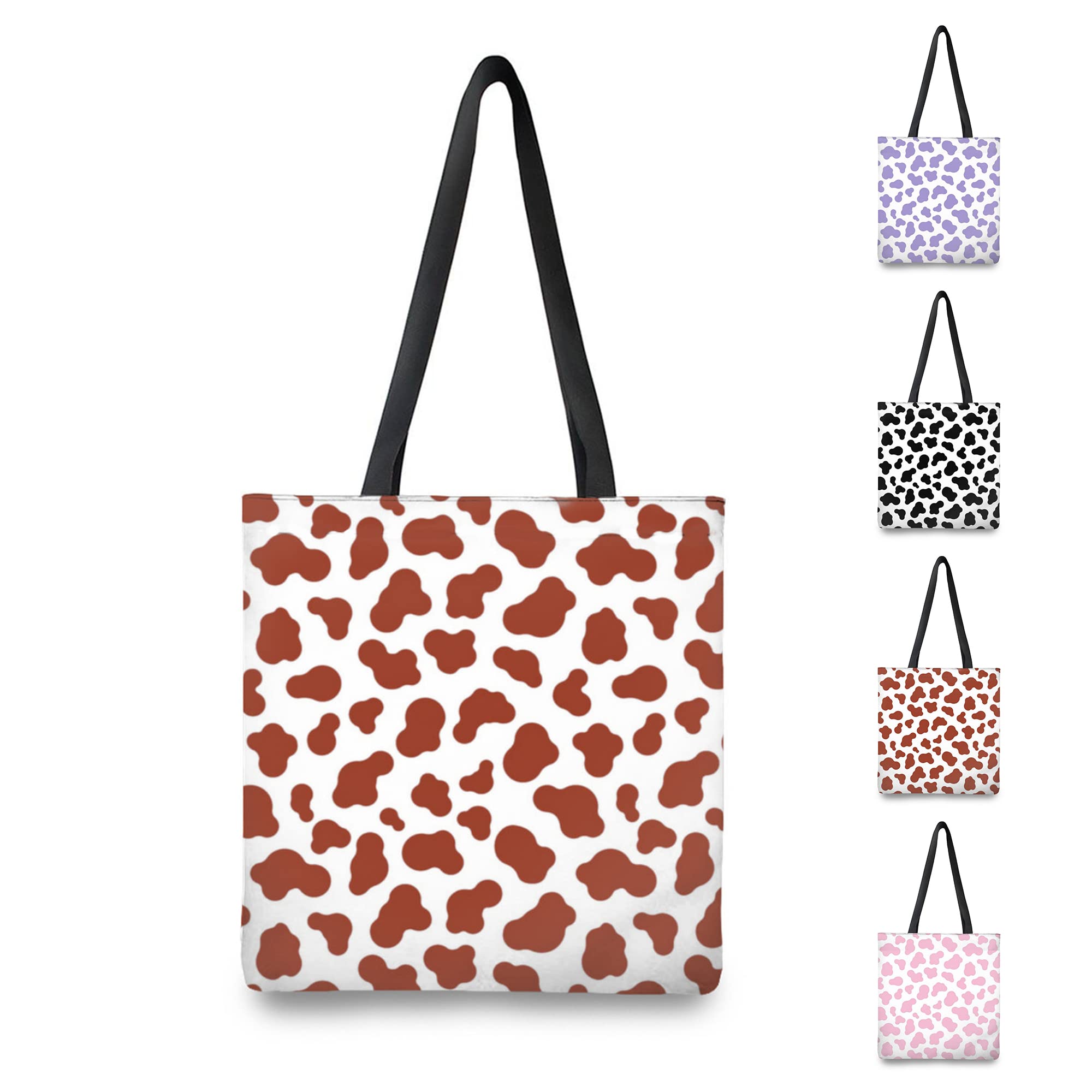 Cow Print Tote Bag for Women & Men - Stylish Canvas Gift for Outings