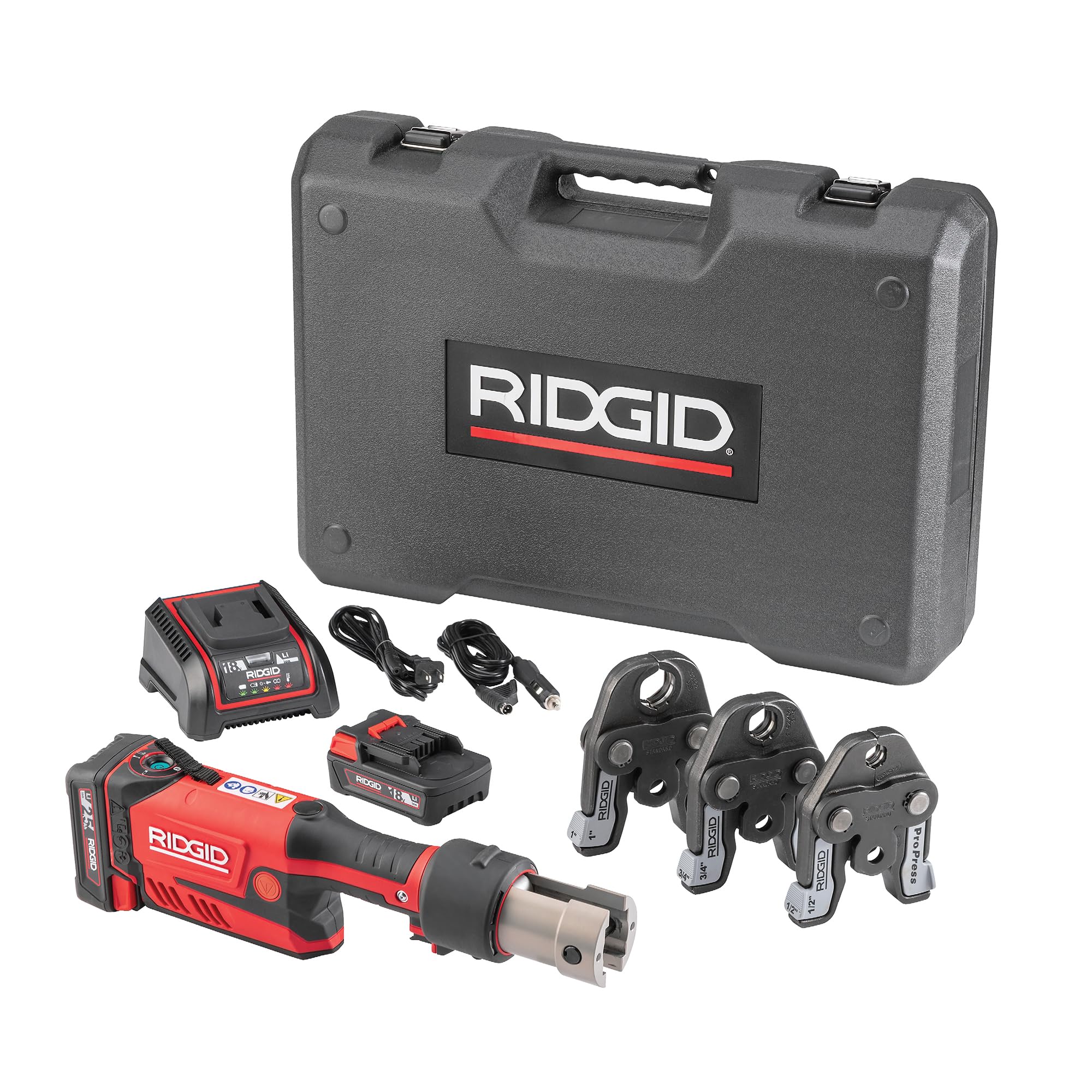 RIDGID 67183 RP 351 ProPress Standard Press Tool Kit with Battery & Charger, 1/2
