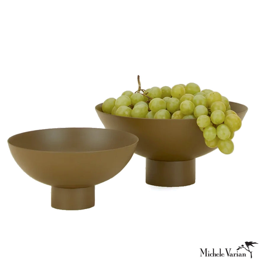 Premium Olive Wood Footed Bowl - Handcrafted Kitchen Serving Bowl for Salads, Fruits & Snacks - Elegant Home Decor & Party Serving Dish