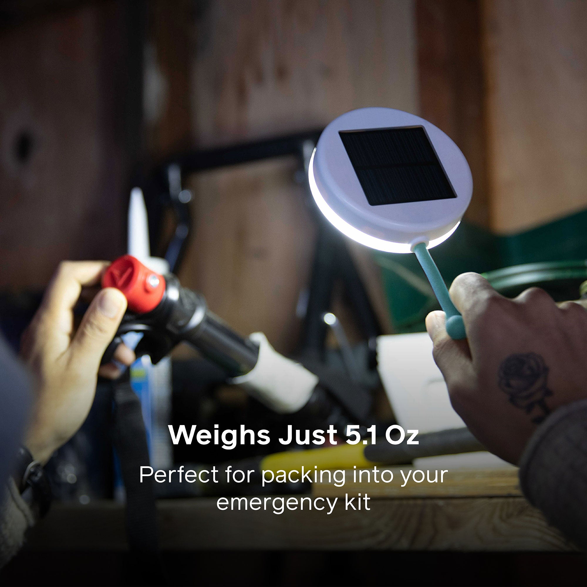 Solar FlexLight - Portable Solar Powered LED Light for Camping, Hiking, Emergency & Outdoor Activities | Waterproof & Rechargeable