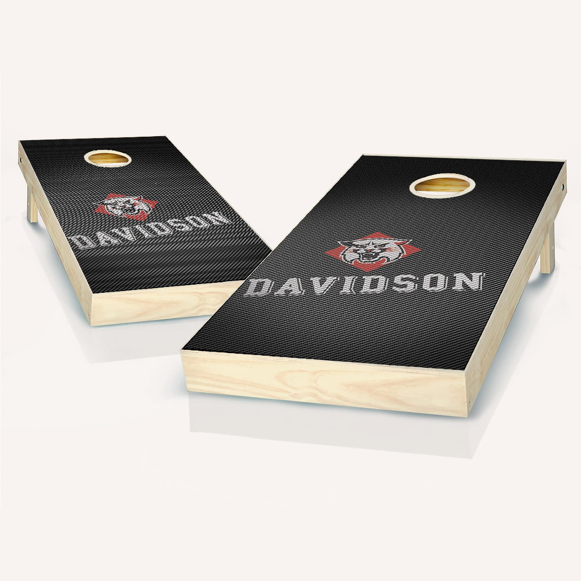 Premium Davidson Slanted Cornhole Game Set - 2 Wooden Boards & 8 Bean Bags for Outdoor Lawn Games, Tailgating, Backyard Parties and BBQs