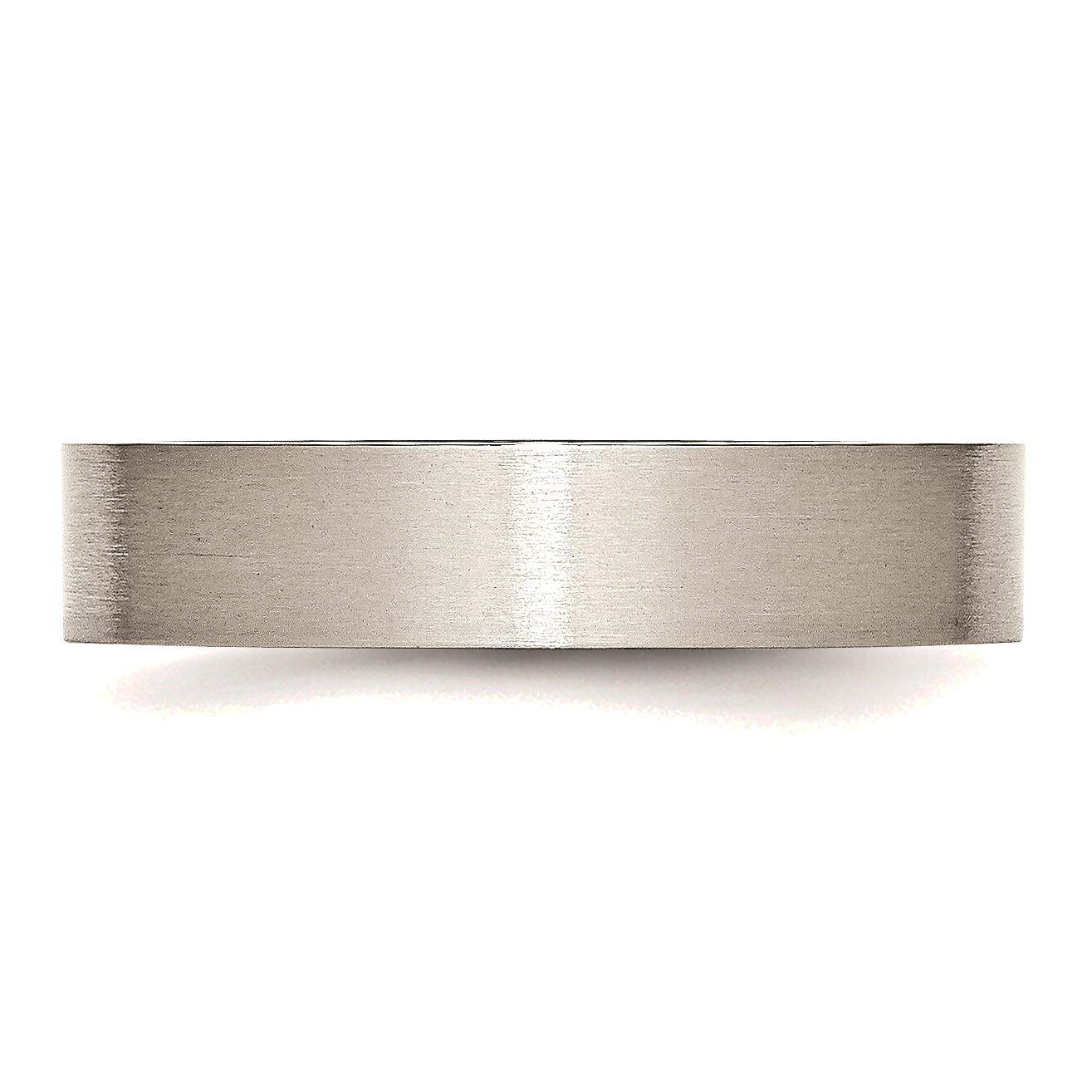 Bonyak Stainless Steel 5mm Brushed Flat Band Ring - Size 6 | Durable Wedding Band, Anniversary Gift for Him/Her, Everyday Unisex Jewelry for Men & Women