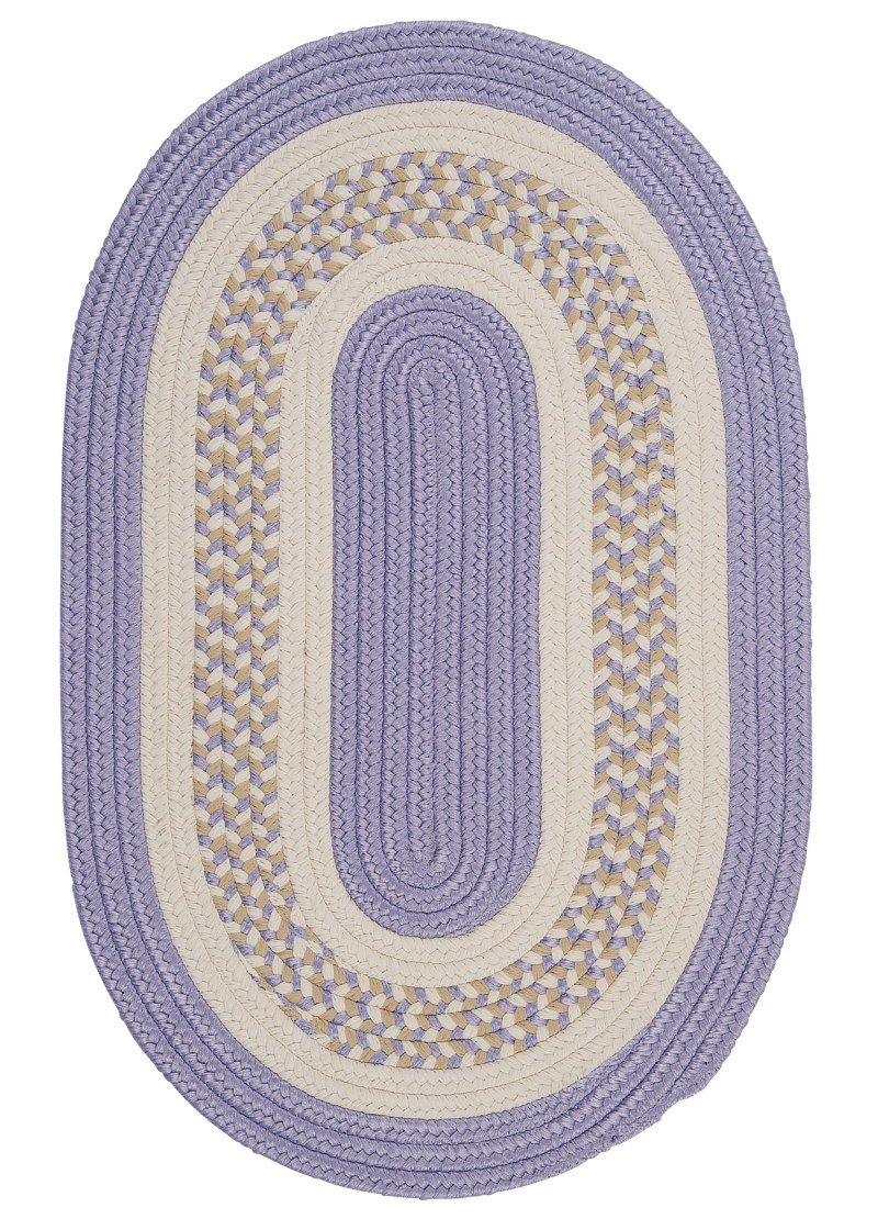Flowers Bay Oval Area Rug 12x15 Feet - Soft Amethyst Purple Living Room Rug for Home Decor, Bedroom, Office | Non-Slip, Easy to Clean