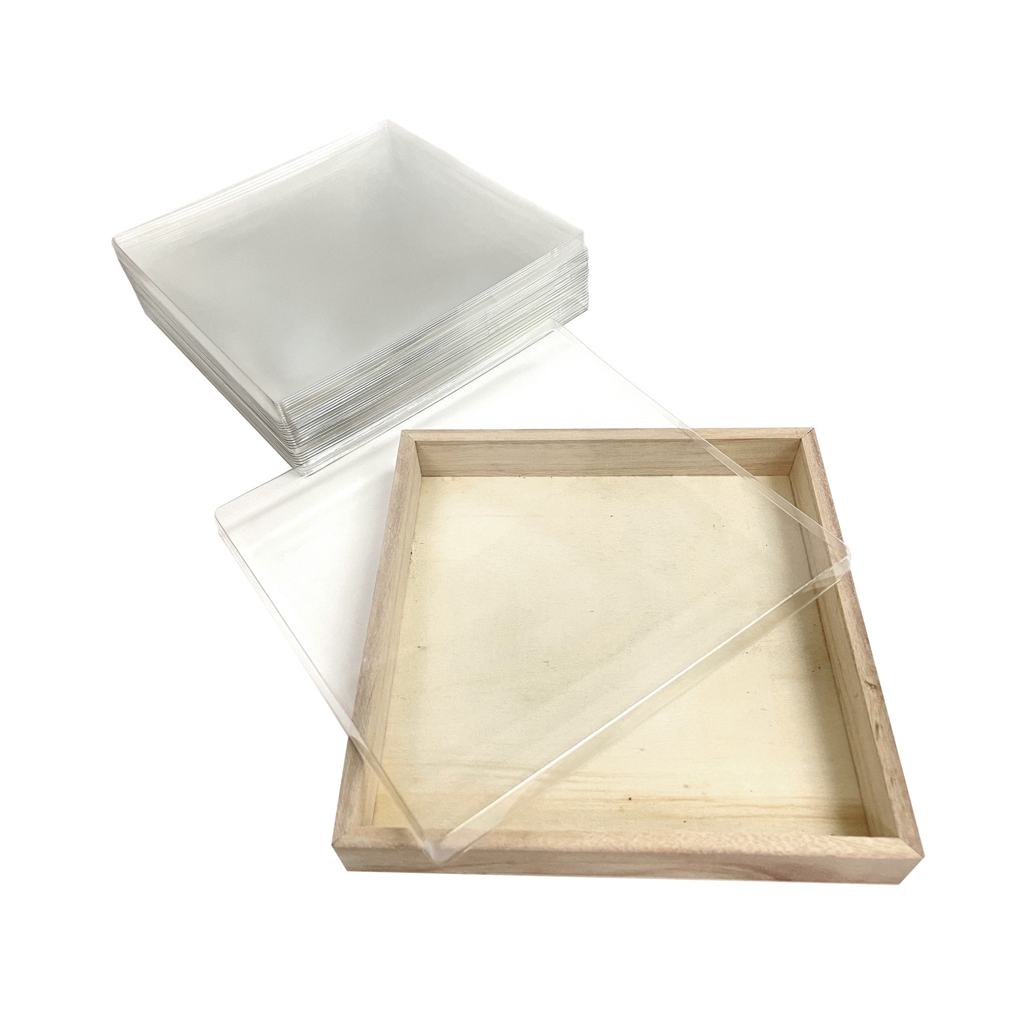 Tree Choice 7 x 7 Square Clear View Window Lids (25 Count/Case) - Perfect for Food Storage, Meal Prep & Takeout Containers - BPA-Free Plastic Lids Only