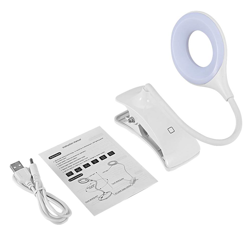 Flexible Touch Switch LED Desk Lamp - Waterproof, Rechargeable & Sturdy Study Light for Dorm, Home Office, Reading & Nightstand Use