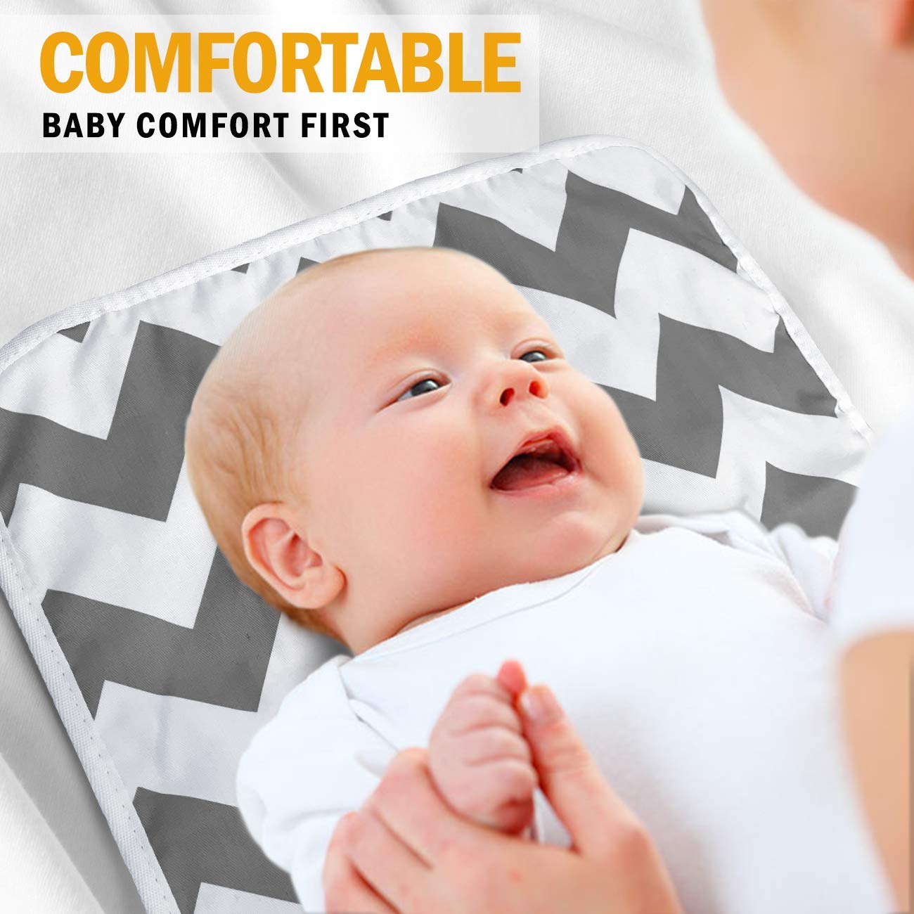 Foldable Waterproof Baby Changing Mat - Portable Travel Changing Pad for Infants, Home & Outdoor Use (Grey) | Diaper Changing Station for Nursery, Car, Park & On-the-Go Parenting