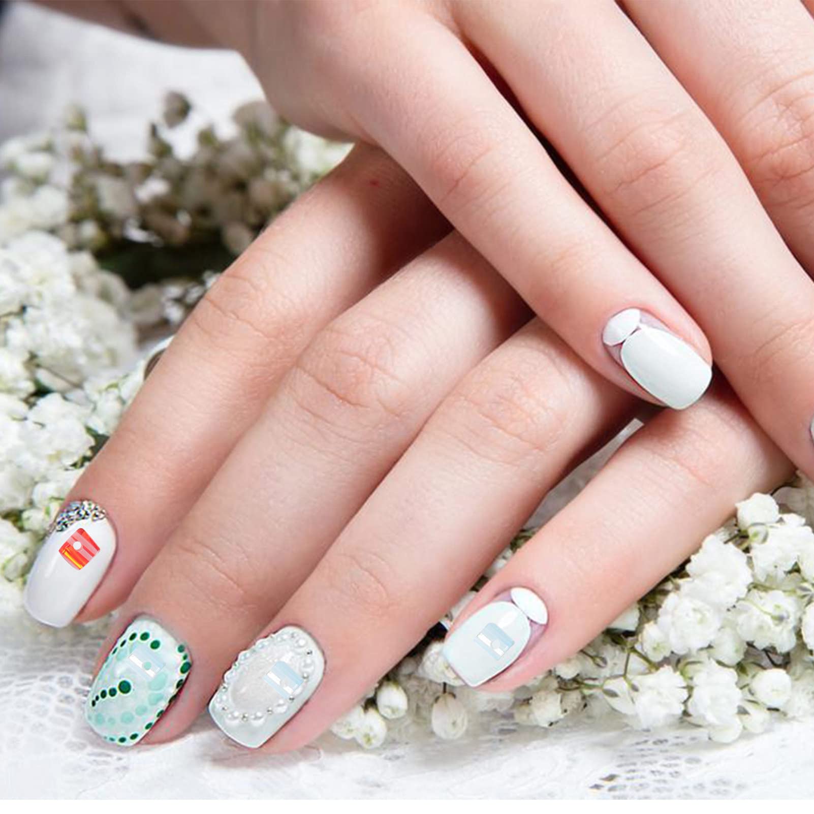 OSALADI 3 Boxes Natural Irregular Stone 3D Nail Art Charms - DIY Nail Decorations Kit for Manicure Tips, Nail Art Supplies | Perfect for Home Salon, Party Nails & Gift Giving