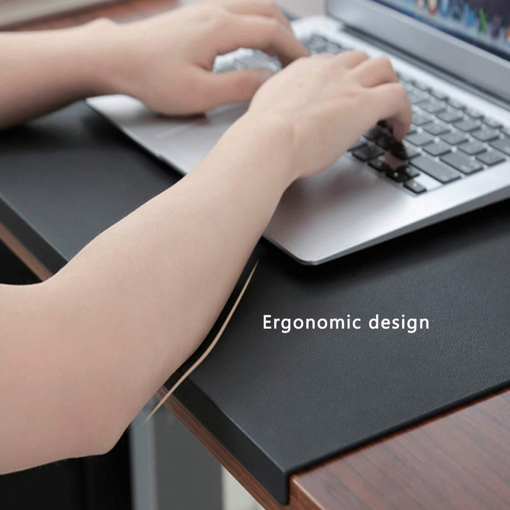 Premium Leather Writing Pad - Angled Desk Pad with L-Shaped Front Profile, Extra Large Mouse Pad & Table Protector, Waterproof Office Desk Mat, Non-Slip Work Surface for Writing & Computer Use - Perfect for Home Office, Study & Professional Workspaces