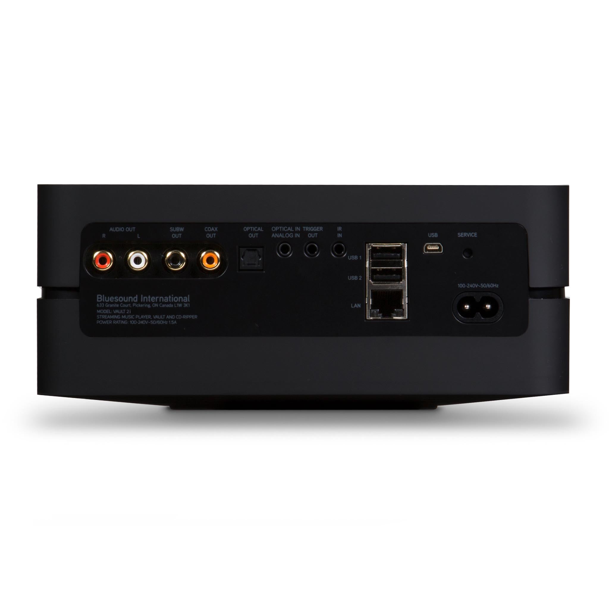 Bluesound Vault 2i Hi-Res Audio Streamer & CD Ripper with Built-in DAC - Wireless Music Server for Home Theater & Audiophile Systems - Perfect for Multi-Room Audio & CD Collection Digitizing