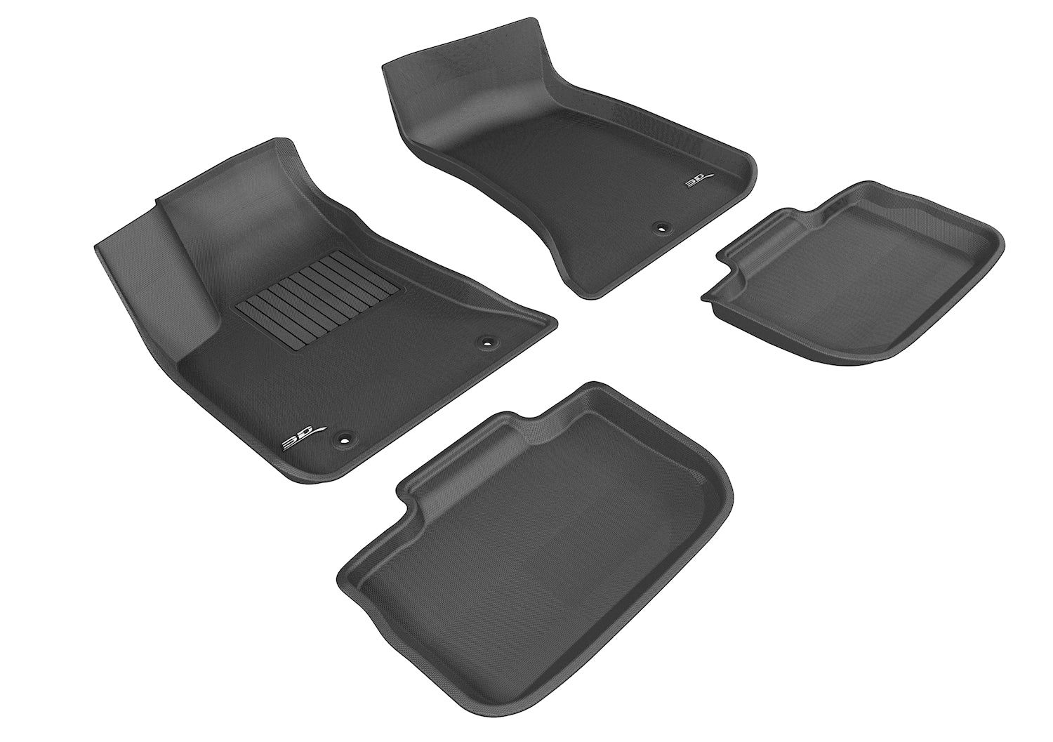 3D MAXpider ACE Kagu All-Weather Floor Mats for Chrysler 300 (2011-2024 RWD) - Black, Front & Rear Rows - Perfect for Daily Commuting, Road Trips & All-Season Protection