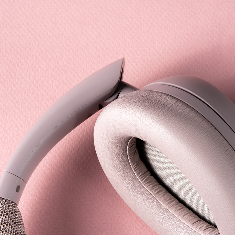 JBuds Lux ANC Wireless Headphones - Active Noise Cancelling, Bluetooth 5.0, 30H Battery, Lightweight Comfort - Perfect for Travel, Workouts & Commuting (Mauve)