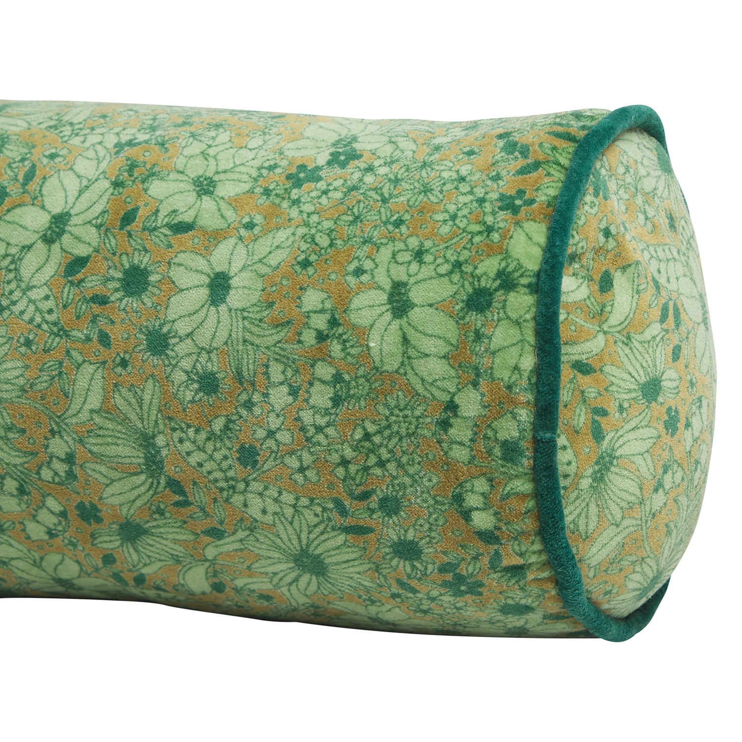 Evette Velvet Bolster Pillow - Soft & Luxurious Support for Sofa, Bed, or Floor - Perfect for Lounging, Reading & Relaxation
