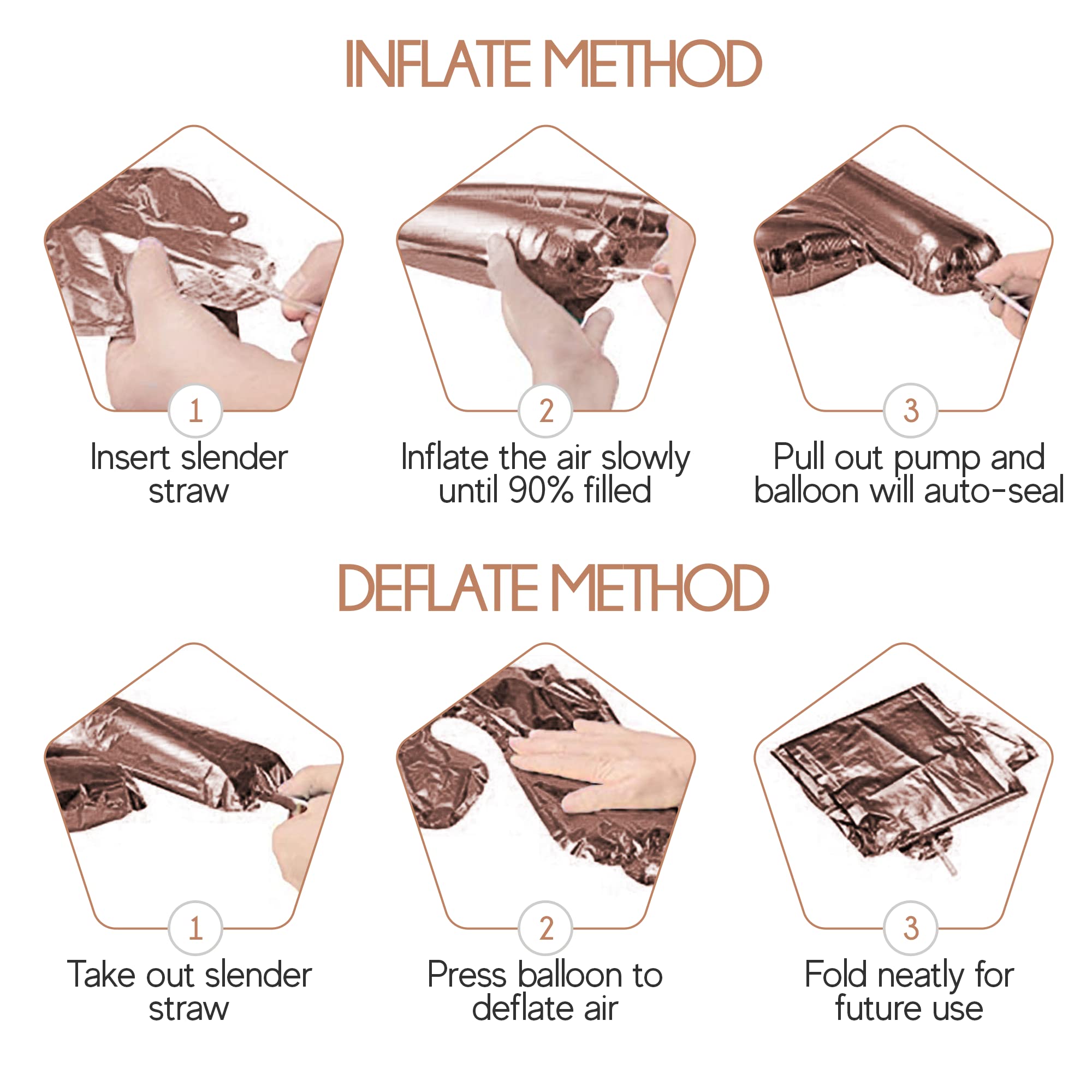 Rose Gold Happy Birthday Balloons & Confetti Decorations Set - 28Pcs Elegant Birthday Party Supplies for Women & Girls - Perfect for Birthday Celebrations, Baby Showers & Bridal Showers