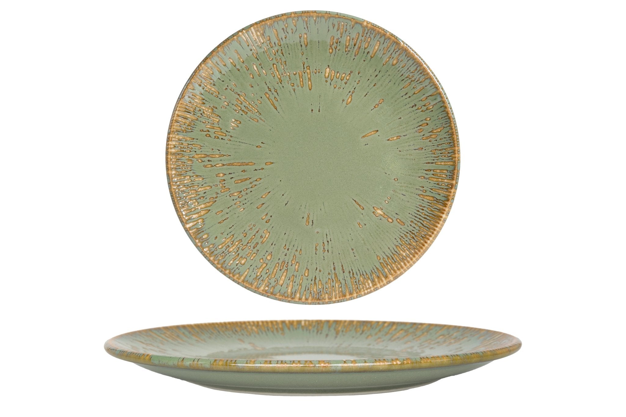 Sage Green Snell Dessert Plate 23cm - Elegant Ceramic Appetizer & Cake Plate for Dinner Parties, Tea Time & Home Decor