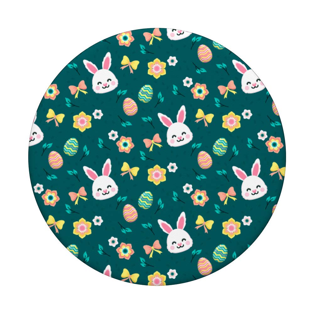 Funny Easter Bunny PopSockets PopGrip with Cute Easter Egg Pattern - Swappable Phone & Tablet Grip for Easter Decorations, Party Favors & Spring Gifts