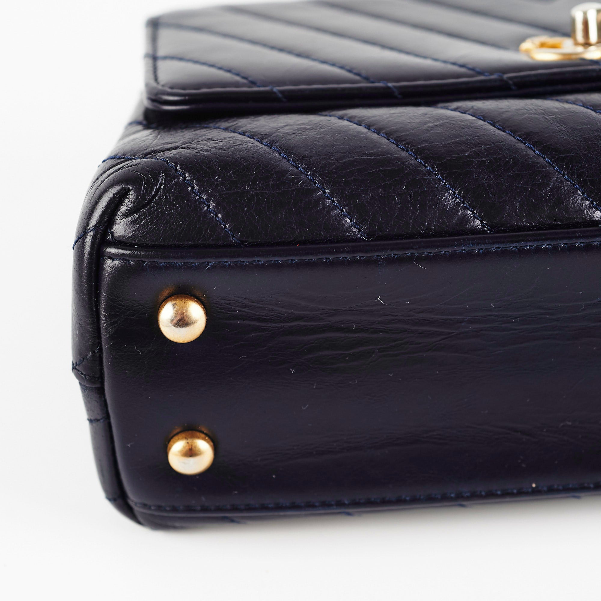 Chanel Small Coco Handle Bag in Dark Navy Blue - Luxury Crossbody Shoulder Bag for Women, Perfect for Work, Date Night & Special Occasions