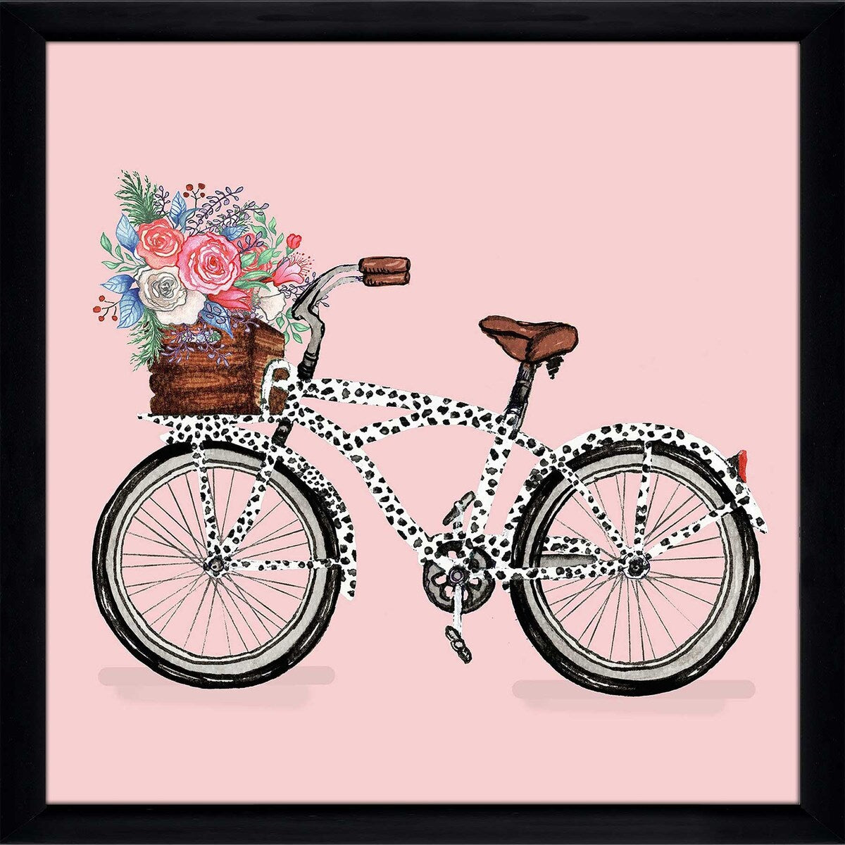 Stylish Acrylic Bicycle with Floral Basket Print - Perfect for Home Decor, Wall Art & Gift Ideas