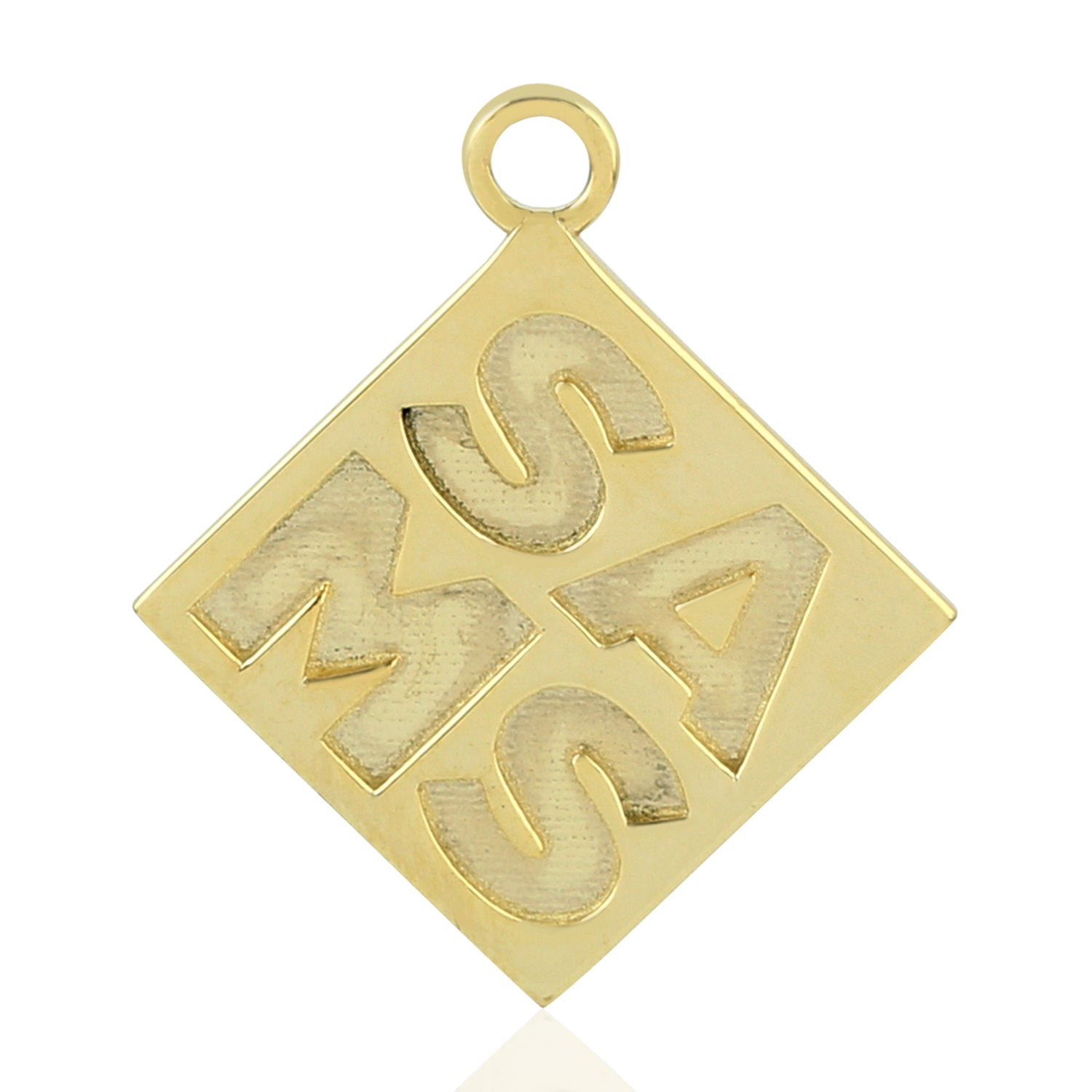 14K Yellow Gold Engraved Initial Alphabet Pendant Necklace - Handmade Personalized Jewelry Gift for Women - Perfect for Birthdays, Anniversaries & Special Occasions