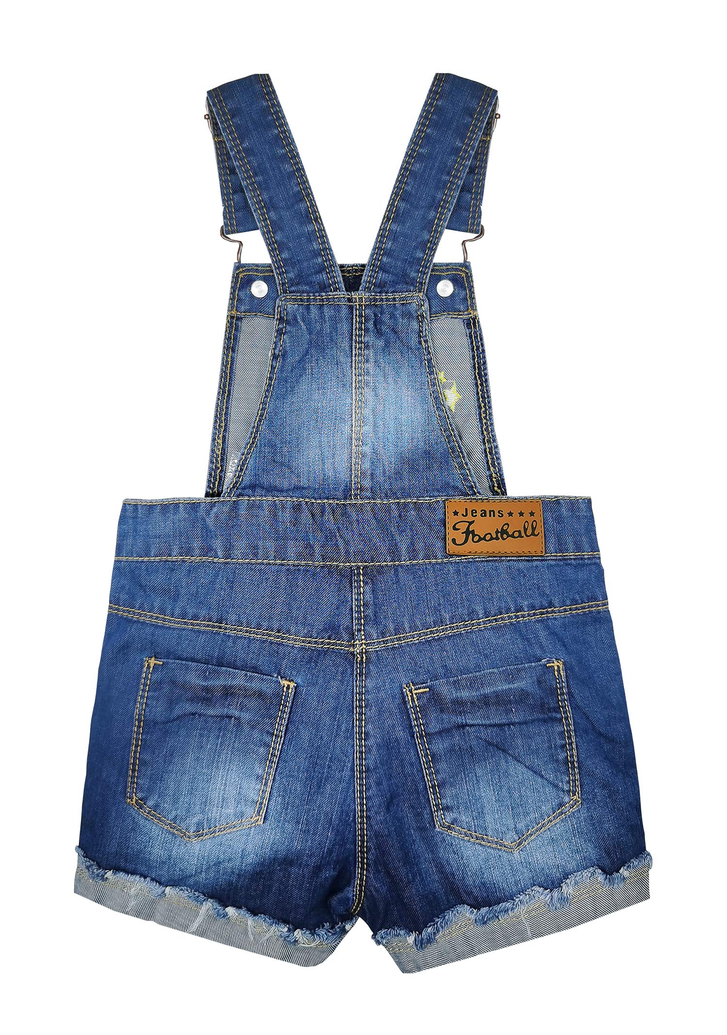 KIDSCOOL SPACE Baby & Toddler Denim Shortall Overalls - Adjustable Summer Shorts for Girls & Boys | Perfect for Playtime, Beach & Outdoor Activities