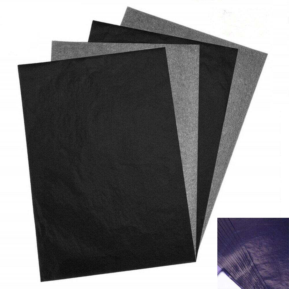100PCS A4 Carbon Transfer Paper - Black Copy Duplicate Paper for Wood, Paper, Canvas & Art Projects - Perfect for Tracing, DIY Crafts, and Artwork Transfer