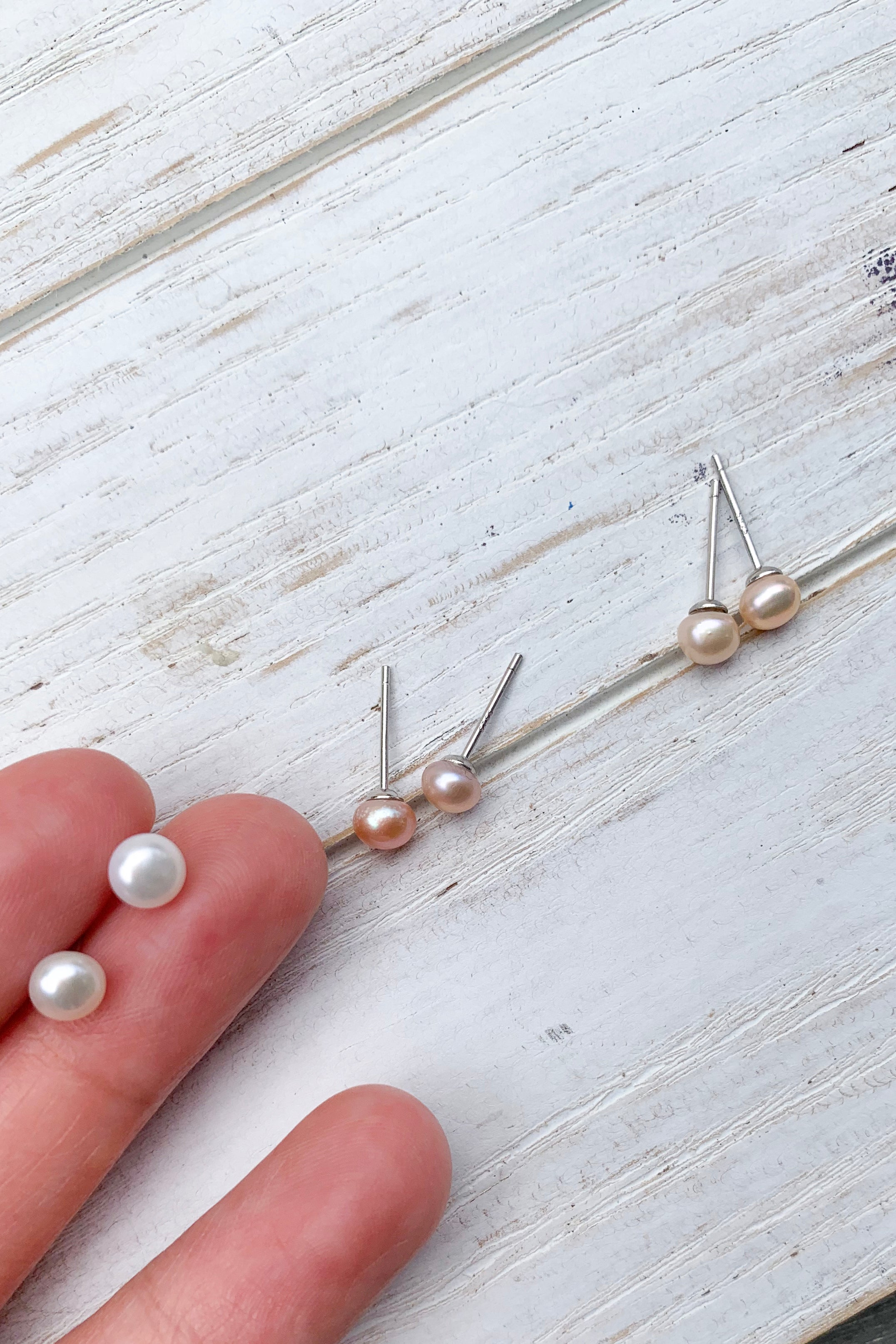 5mm Freshwater Pearl Stud Earrings for Women - Classic Elegant Bridal Jewelry, Wedding Party Gifts, Birthday Present for Her - Perfect for Bridesmaids, Anniversary & Special Occasions