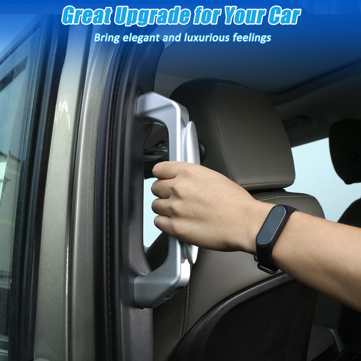 Premium Aluminum Alloy Car Interior Door Handle Trim Replacement for Land Rover Defender 110 (2020-2022 Models) - Durable Upgrade Accessory for Enhanced Interior Style & Protection | Perfect for Off-Road Adventures & Daily Commuting