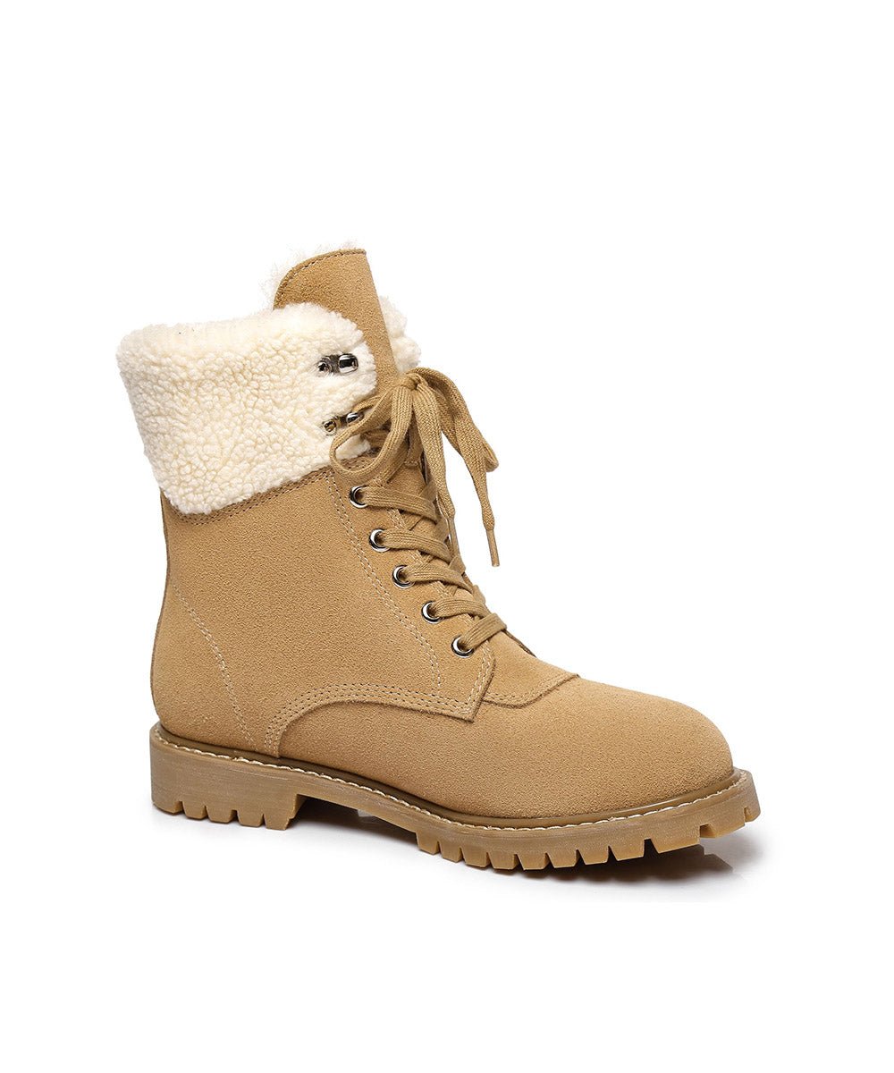 Women's UGG Mimi Lace Boots - Cozy Winter Shearling Lined Snow Boots for Women | Waterproof & Comfortable | Perfect for Snowy Days, Outdoor Activities & Casual Wear