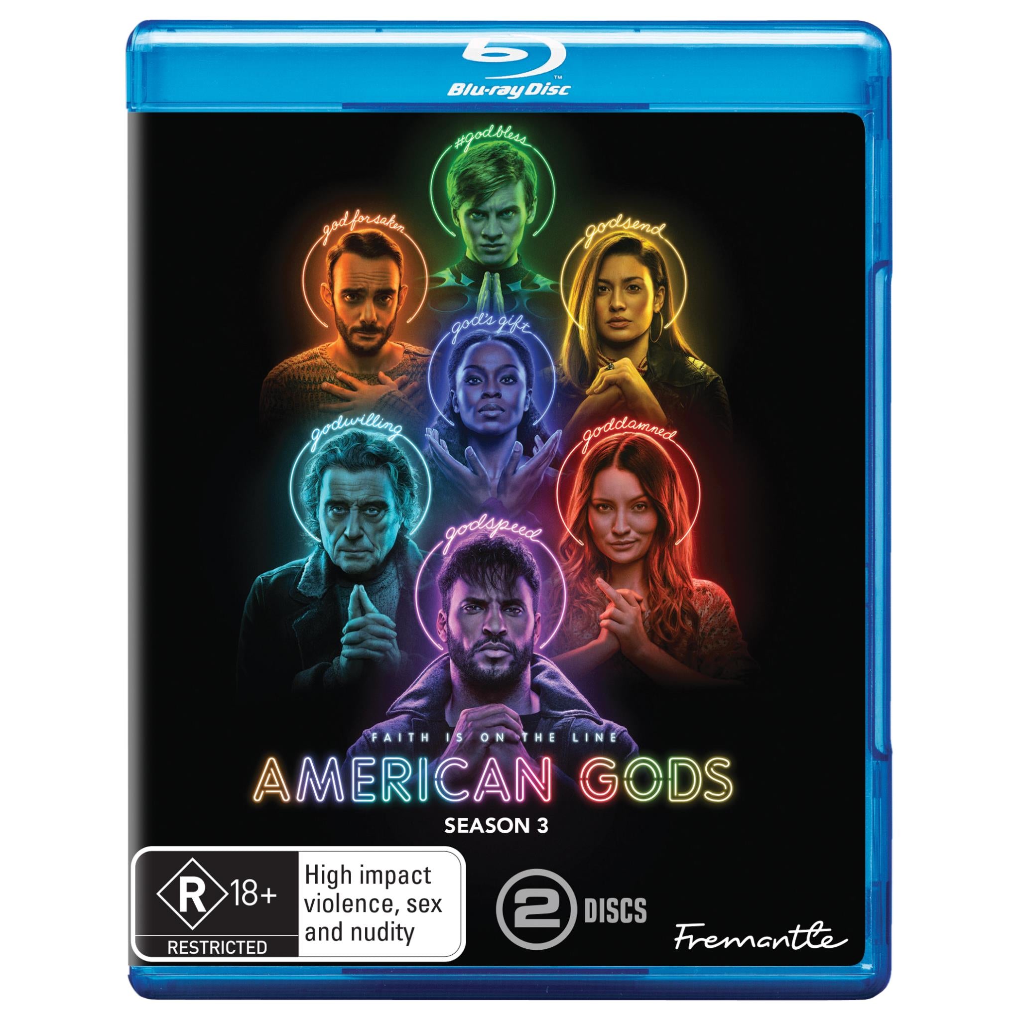 American Gods Season 3 DVD/Blu-ray - Complete Third Season Box Set | Fantasy Drama TV Series Based on Neil Gaiman Novel | Perfect for Sci-Fi Fans & Book Lovers - Great for Binge-Watching & Gift Giving