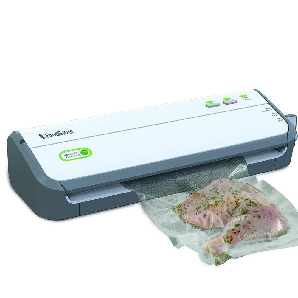 FOODSAVER FM2010 Vacuum Sealing System - Certified Refurbished with Full Manufacturer Warranty | Perfect for Meal Prep, Sous Vide & Food Storage