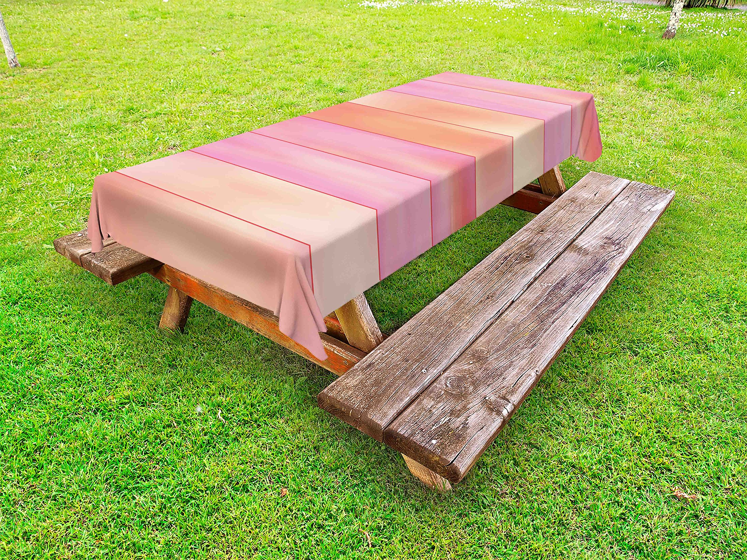 Ambesonne Striped Outdoor Tablecloth - 58