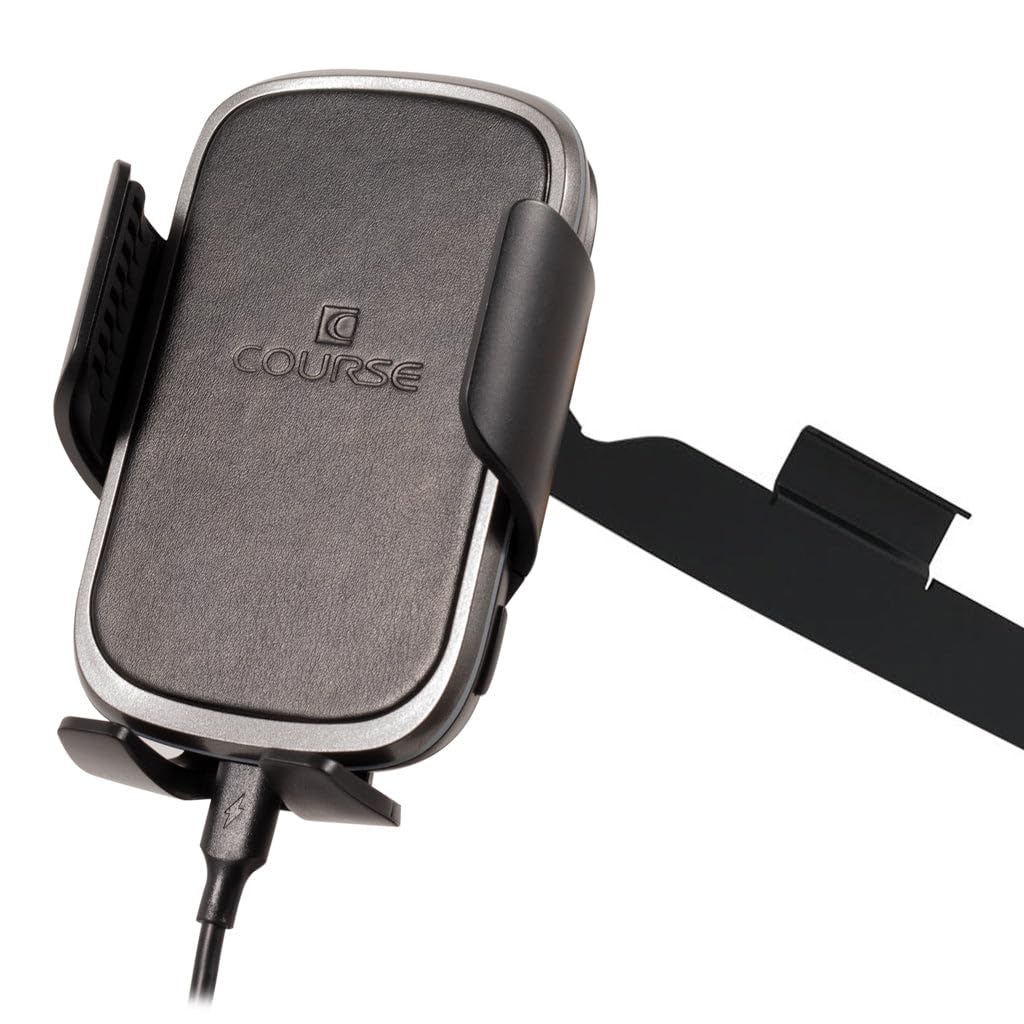 Course Motorsports DirectFit Phone Mount with Auto-Grip Wireless Charging for Toyota Prius Prime (2019-2022) - Secure Car Phone Holder & Fast Charger (Black) - Perfect for Commuting, Road Trips & Hands-Free Navigation