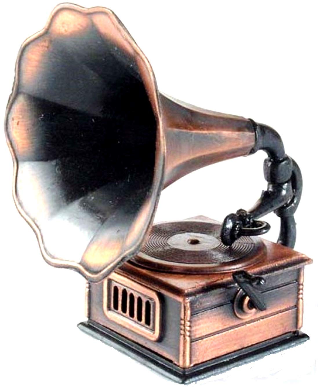 Vintage Gramophone Die Cast Metal Pencil Sharpener - Antique Collectible for Office, School & Home Decor - Perfect Gift for Music Lovers & Stationery Enthusiasts