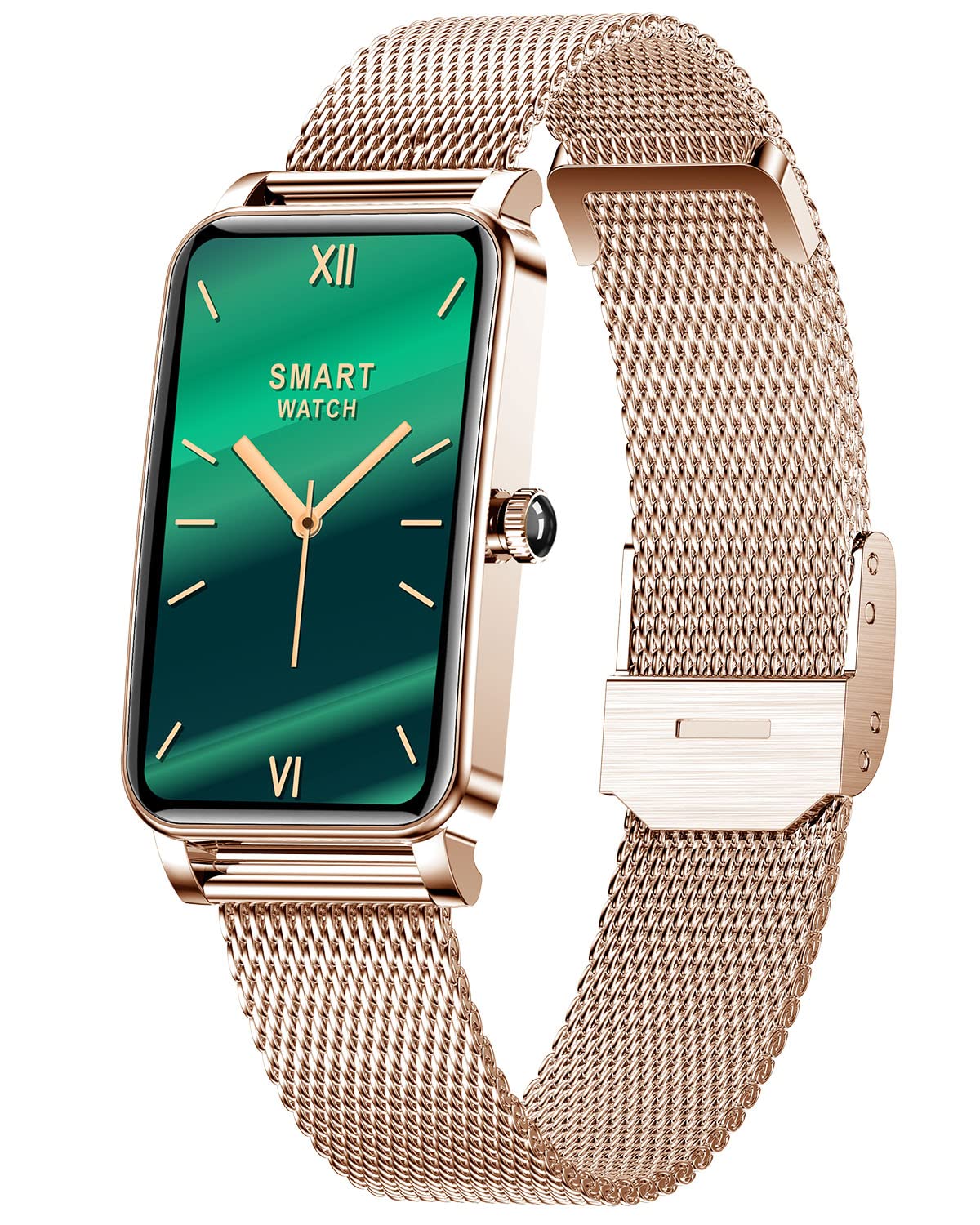 Smart Watches for Women - Fitness Tracker with Heart Rate, Blood Pressure & Sleep Monitor, IP68 Waterproof, Compatible with Android & iPhone (Gold) - Perfect for Workouts, Running & Daily Health Tracking