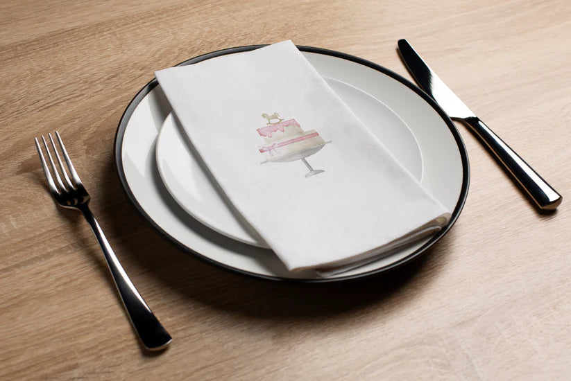 Premium Disposable Linen-Like Paper Guest Towels - 16 Pack, Soft Pink - Perfect for Weddings, Baby Showers & Cake Decorating