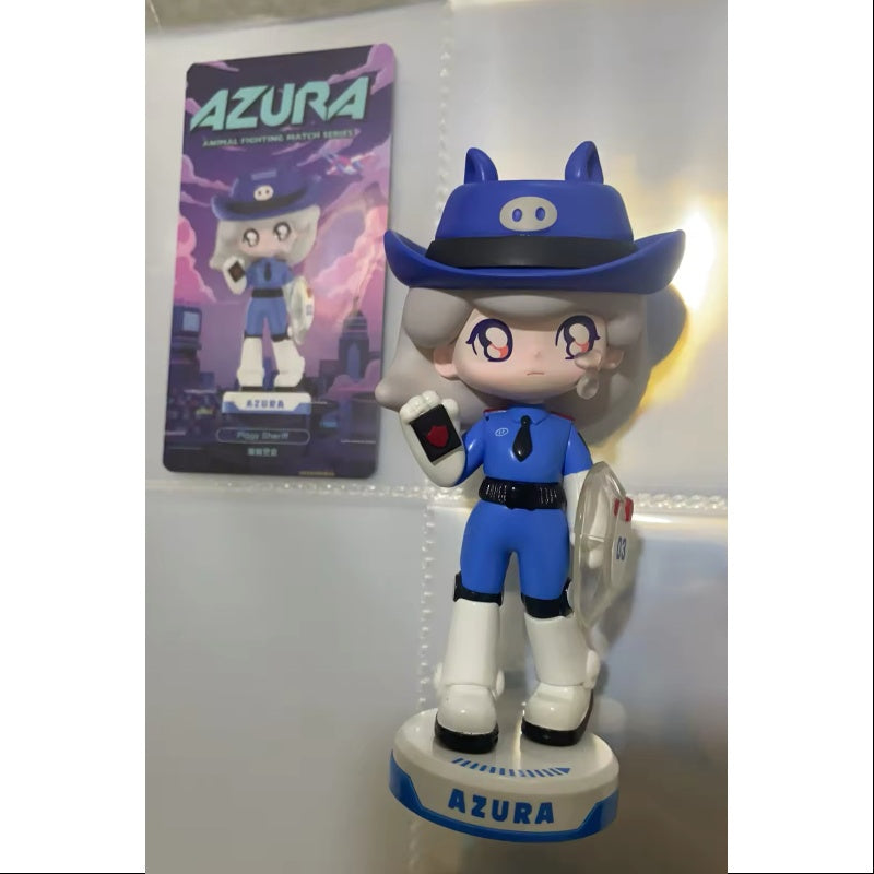 AZURA Animal Fighting Match Series Piggy Sheriff - Fun Interactive Toy for Kids & Collectors | Perfect for Role Play, Gifts, and Game Nights