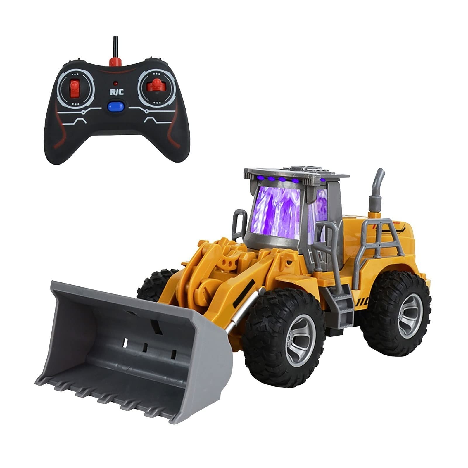 BZGKNUL 5-Channel Remote Control Engineering Car Toy - Electric Construction Vehicle Model for Boys (Color: Blue) | STEM Learning, Outdoor Play & Birthday Gift for Kids